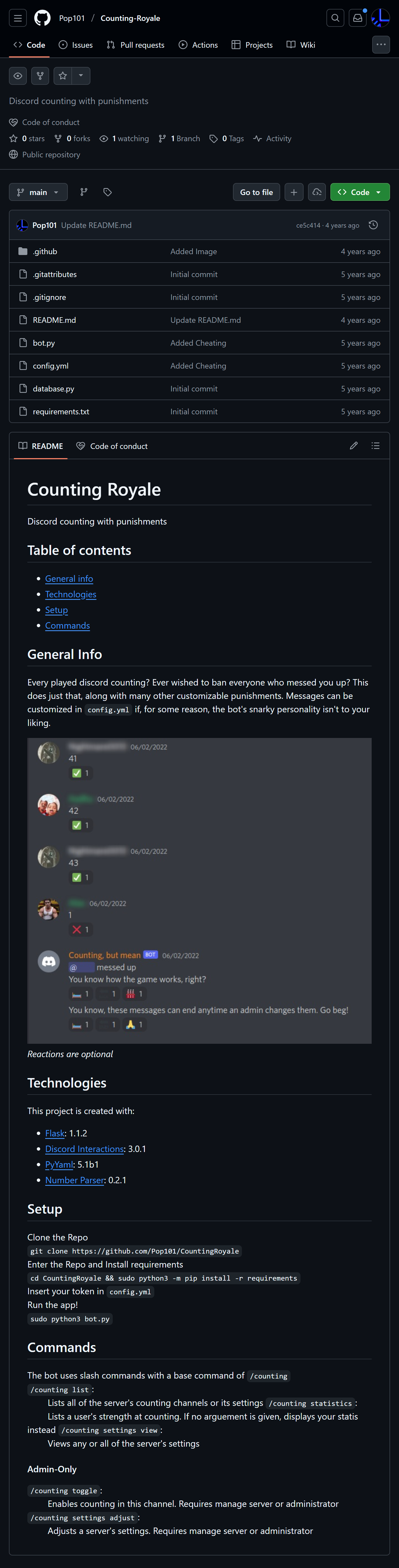 Counting Royale GitHub repository